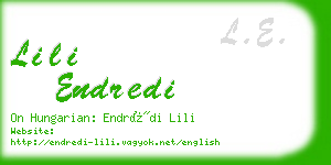 lili endredi business card